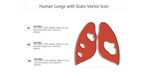Human Lungs With Scars Vector Icon Ppt PowerPoint Presentation File Examples PDF