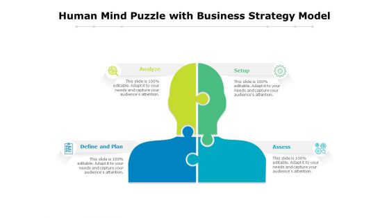 Human Mind Puzzle With Business Strategy Model Ppt PowerPoint Presentation File Infographic Template PDF