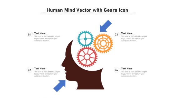 Human Mind Vector With Gears Icon Ppt PowerPoint Presentation Ideas Maker PDF