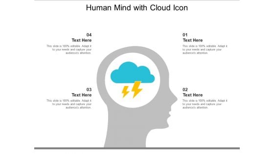 Human Mind With Cloud Icon Ppt Powerpoint Presentation Show Format Ideas
