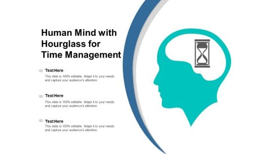 Human Mind With Hourglass For Time Management Ppt PowerPoint Presentation Professional Samples