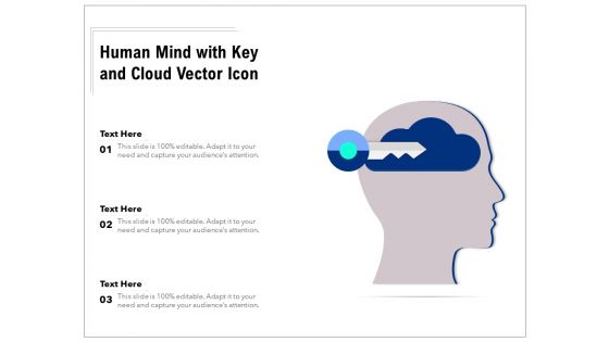 Human Mind With Key And Cloud Vector Icon Ppt PowerPoint Presentation Gallery Introduction PDF