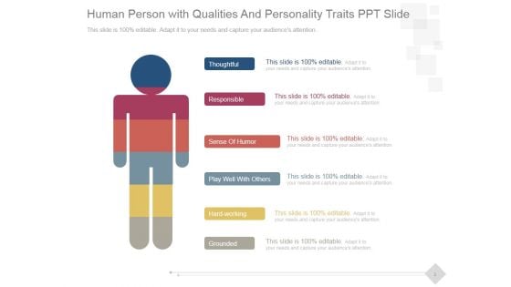 Human Person With Qualities And Personality Traits Ppt PowerPoint Presentation Tips