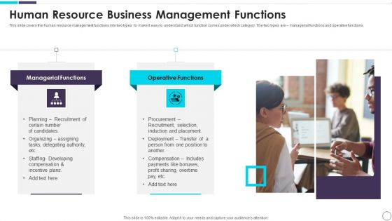 Human Resource Business Management Functions Summary PDF