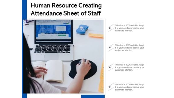 Human Resource Creating Attendance Sheet Of Staff Ppt PowerPoint Presentation Templates PDF