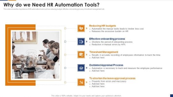 Human Resource Digital Transformation Why Do We Need HR Automation Tools Ppt Slides PDF