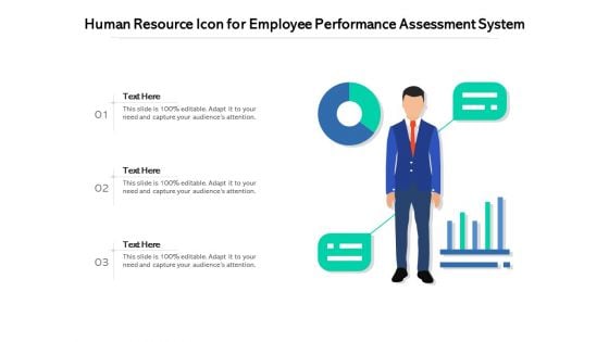 Human Resource Icon For Employee Performance Assessment System Ppt PowerPoint Presentation Ideas Example Introduction PDF