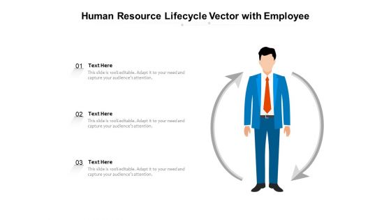 Human Resource Lifecycle Vector With Employee Ppt PowerPoint Presentation Icon Diagrams PDF