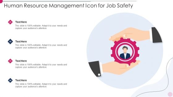 Human Resource Management Icon For Job Safety Information PDF