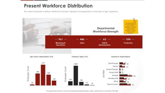 Human Resource Management Present Workforce Distribution Ppt Gallery Visuals PDF