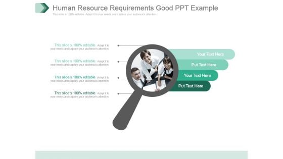 Human Resource Requirements Good Ppt Example