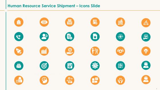 Human Resource Service Shipment Icons Slide Inspiration PDF