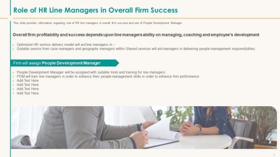 Human Resource Service Shipment Role Of HR Line Managers In Overall Firm Success Clipart PDF Human Resource Service Shipment Role Of HR Line Managers In Overall Firm Success Clipart PDF