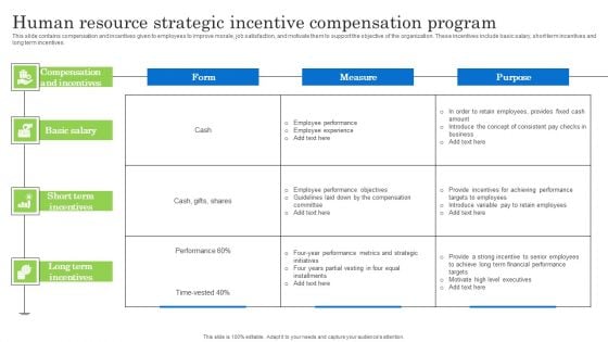 Human Resource Strategic Incentive Compensation Program Formats PDF