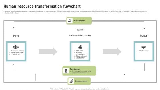 Human Resource Transformation Flowchart Demonstration PDF