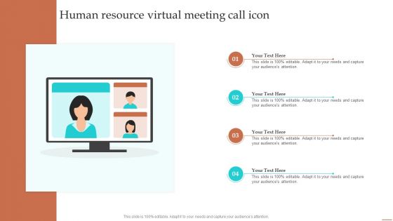 Human Resource Virtual Meeting Call Icon Ppt Pictures Example Introduction PDF