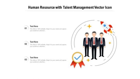 Human Resource With Talent Management Vector Icon Ppt PowerPoint Presentation Gallery Vector PDF