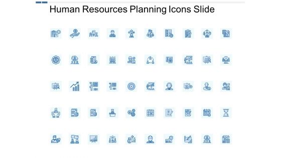 Human Resources Planning Icons Slide Ppt PowerPoint Presentation Summary Model