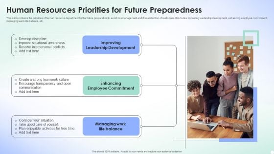 Human Resources Priorities For Future Preparedness Demonstration PDF