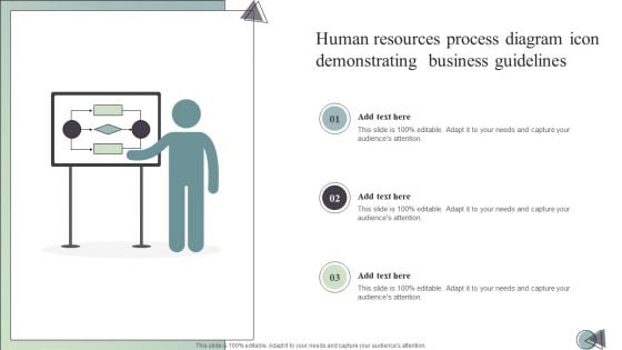 Human Resources Process Diagram Icon Demonstrating Business Guidelines Professional PDF