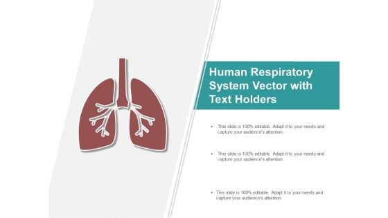 Human Respiratory System Vector With Text Holders Ppt PowerPoint Presentation Gallery Ideas