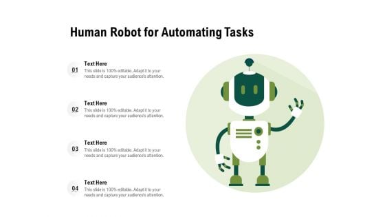 Human Robot For Automating Tasks Ppt PowerPoint Presentation Portfolio Smartart PDF