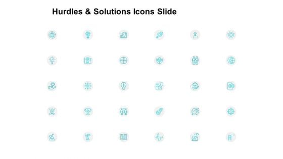 Hurdles And Solutions Icons Slide Ppt PowerPoint Presentation Slides Files