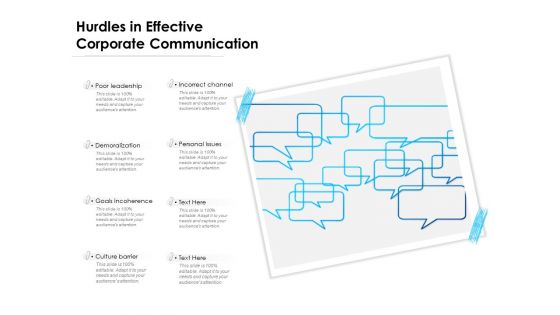 Hurdles In Effective Corporate Communication Ppt PowerPoint Presentation Infographics Ideas PDF