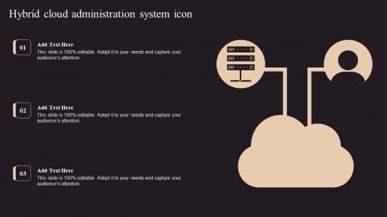 Hybrid Cloud Administration System Icon Sample PDF