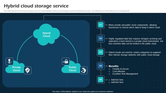 Hybrid Cloud Storage Service Virtual Cloud Network IT Ppt Inspiration Objects PDF