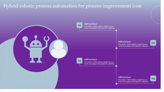 Hybrid Robotic Process Automation For Process Improvement Icon Diagrams PDF