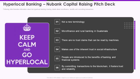 Hyperlocal Banking Nubank Capital Raising Pitch Deck Ppt Styles Slide Download PDF