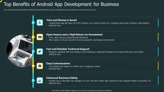 IOS Application Development Top Benefits Of Android App Development For Business Template PDF