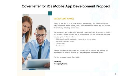 IOS Mobile App Development Proposal Ppt PowerPoint Presentation Complete Deck With Slides