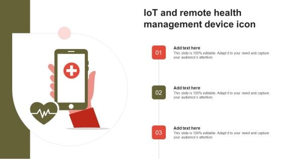 IOT And Remote Health Management Device Icon Graphics PDF