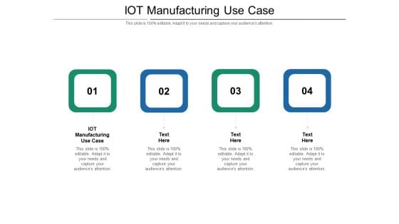 IOT Manufacturing Use Case Ppt PowerPoint Presentation Gallery Ideas Cpb Pdf