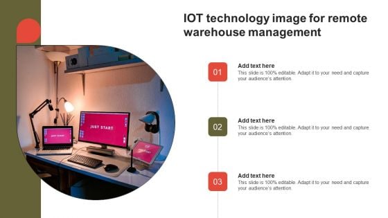 IOT Technology Image For Remote Warehouse Management Summary PDF