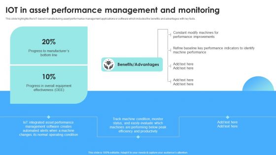 IOT Use Cases For Manufacturing IOT In Asset Performance Management And Monitoring Template PDF