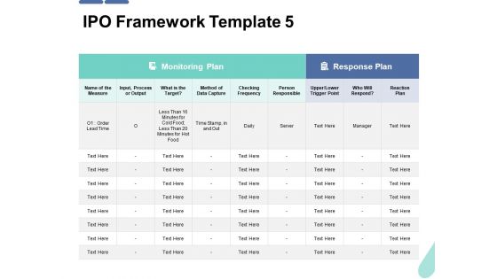 IPO Framework Plan Ppt PowerPoint Presentation Portfolio Sample