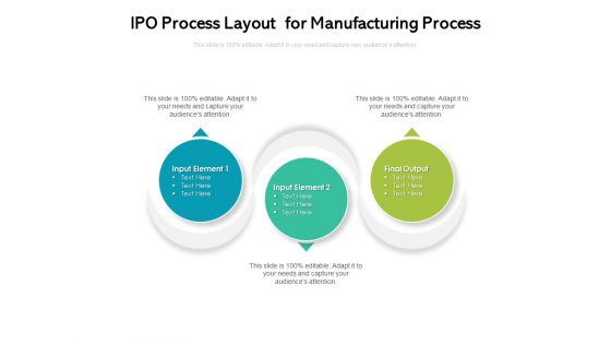 IPO Process Layout For Manufacturing Process Ppt PowerPoint Presentation Infographics Example Topics PDF