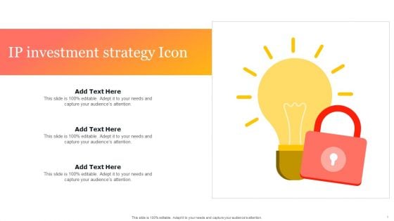 IP Investment Strategy Icon Ppt PowerPoint Presentation File Summary PDF