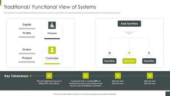 ISO 9001 Certification Procedure Traditional Functional View Of Systems Diagrams PDF