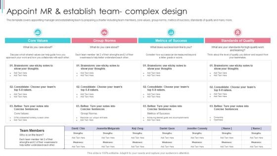 ISO 9001 Standard For Quality Control Appoint MR And Establish Team Complex Design Summary PDF