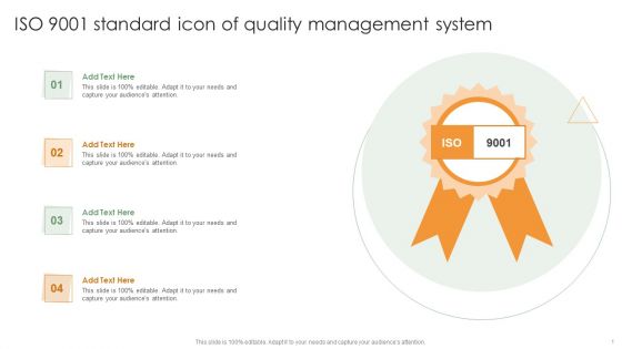 ISO 9001 Standard Icon Of Quality Management System Mockup PDF