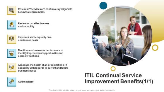 ITIL Continual Service Improvement Benefits Business Ppt Portfolio Samples PDF