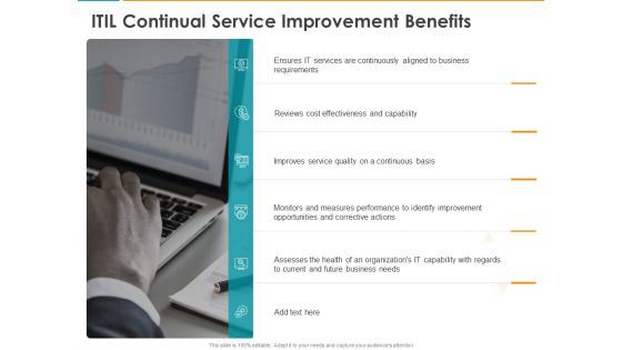 ITIL Continual Service Improvement Benefits Ppt Model Show PDF