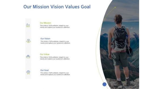 ITIL Knowledge Management Our Mission Vision Values Goal Ppt Show Clipart PDF