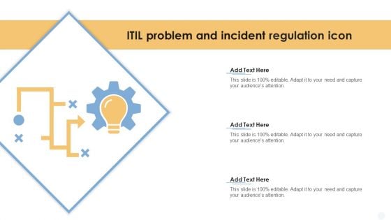 ITIL Problem And Incident Regulation Icon Introduction PDF