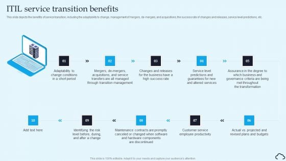 ITIL Service Transition Benefits IT Service Management Framework Ideas PDF