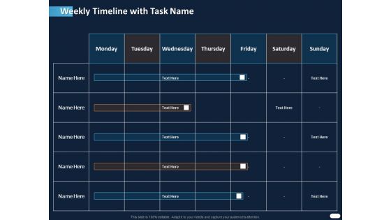 ITIL Strategy Service Excellence Weekly Timeline With Task Name Ppt PowerPoint Presentation File Layout Ideas PDF ITIL Strategy Service Excellence Weekly Timeline With Task Name Ppt PowerPoint Presentation File Layout Ideas PDF